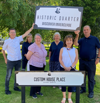 Historic Quarter Custom House Place Councillor Jim Clocherty with members of Inverclyde Tourist Group